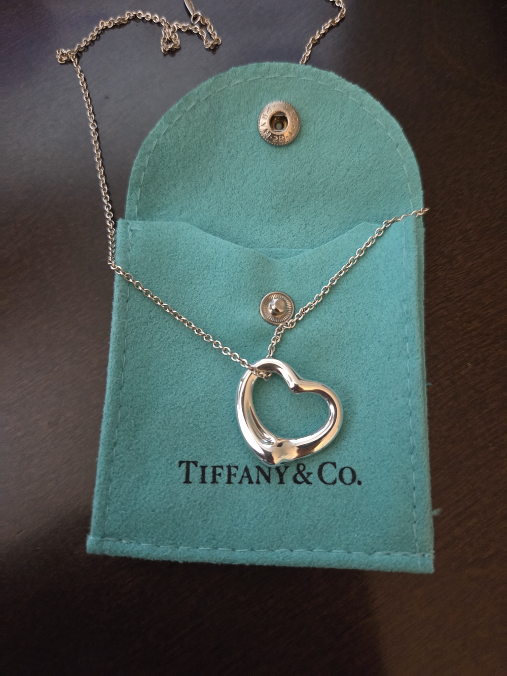 Tiffany & Co. Elsa Peretti Open Heart Sterling Silver Necklace - Silver